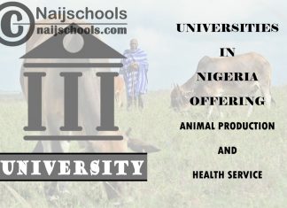 Universities Offering Animal Production and Health Service