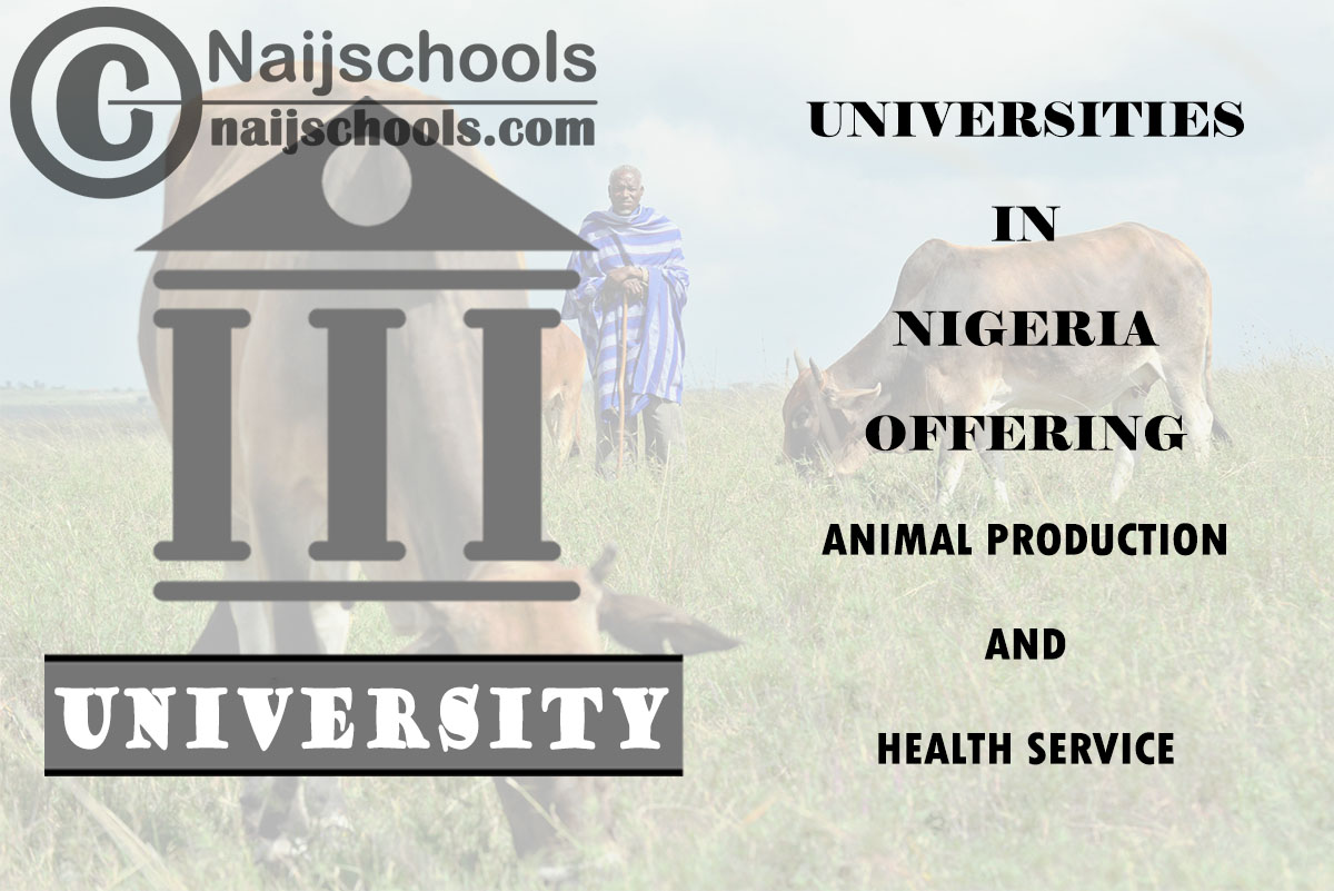Universities Offering Animal Production and Health Service