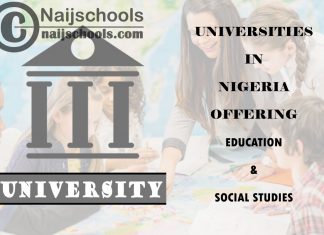 List of Universities in Nigeria Offering Education & Social Studies