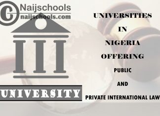 Universities in Nigeria Offering Public and Private International Law Universities in Nigeria Offering Public and Private International Law