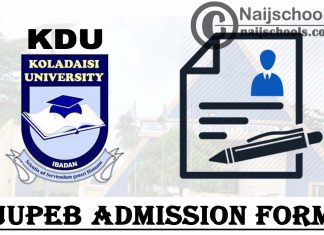 KolaDaisi University (KDU) JUPEB Admission Form 2024