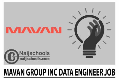 Mavan Group Inc Full Time/Part Time Data Engineer Job